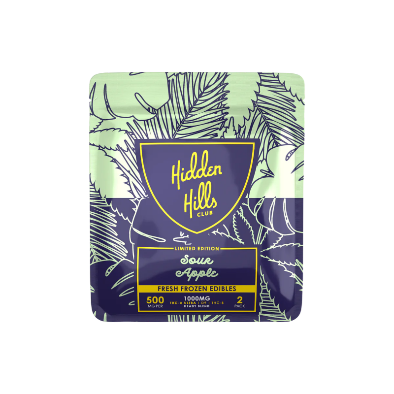 2pck 500mg Hidden Hills Heady Blend D9, THCA Ultra, THB Gummies