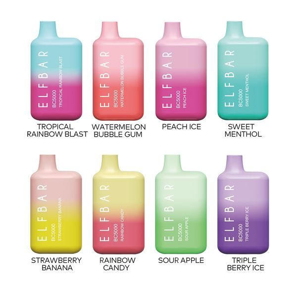 Elfbar/EB Design BC5000, Airo Max, & TE5000 Rechargeable 13ml Pre-Filled Disposable (single unit)